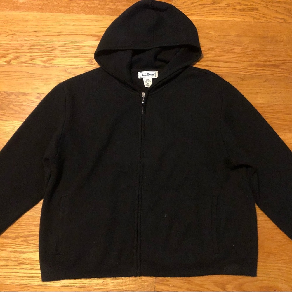 L.L. Bean Size Small Cotton Jacket Hooded Full Zip Hoodie